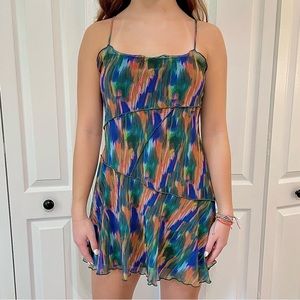 Urban Outfitters Colorful Printed Flowy Dress